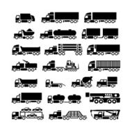 Set icons of trucks trailers and vehicles N3