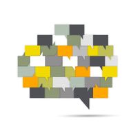 Speech bubbles brain
