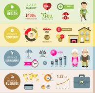 Insurance infographic banners N2