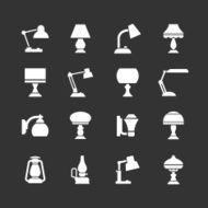 Set icons of lamps