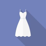 Icon of a wedding dress Flat style N2