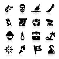Pirates icons set Elegant series N2