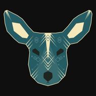 Abstract geometric vector deer for use in design