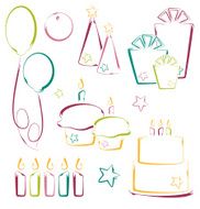 Birthday LIne Art