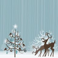 Reindeer and Christmas tree