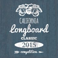 California longboard competition t-shirt graphic vector