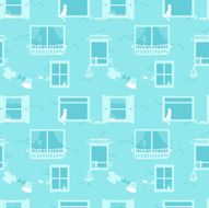 Appartment Windows Seamless Pattern