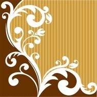 white floral pattern