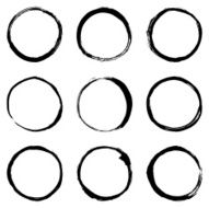 Circular Brush Stroke Set N7
