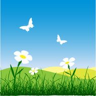 Flowers and butterflies N14