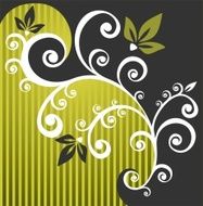 Green floral background N15