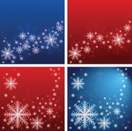 Collection of four christmas backgrounds