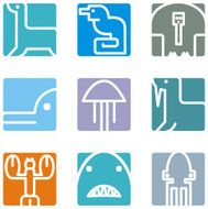 Square Animal Icons N6