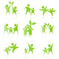 Green family icon set N2