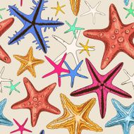 Seamless pattern of starfish