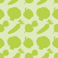 Seamless pattern with silhouettes vegetables N28