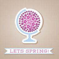 Motivation List Design With Floral Globe