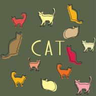 Cats silhouette desing