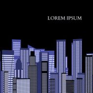 Abstract Skyline City Vector N14