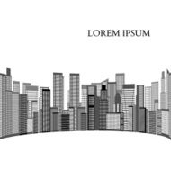 Abstract Skyline City Vector N15