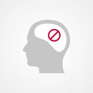 Head and forbidden icon