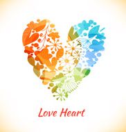 Ornate multicolor heart N2