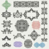 Design elements set 2 abstract decoration