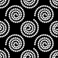 Geometric abstract monochrome seamless pattern with circles N15