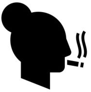 Smoking woman icon