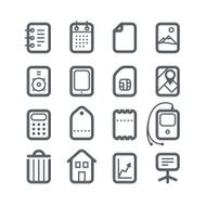 Different vertical Web icons set N2