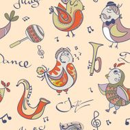 jazz concept wallpaper Birds sing and dancing