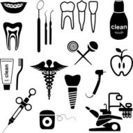 Dental icons black