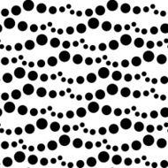 Abstract geometric seamless pattern with circles in black and white N3