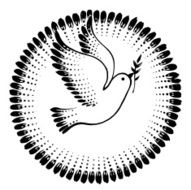 silhouette of a flying dove peace N2