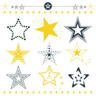 Star icons and symbols collection