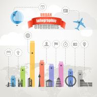 Urban infographic elements collection N2