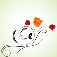 Abstract beautiful flowers creative design tulips