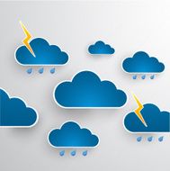 Cloud theme vector background Bad weather Eps 10