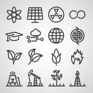 Energy and resource icon set N7