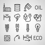 Energy and resource icon set N8