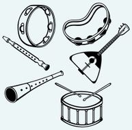 Different music instruments