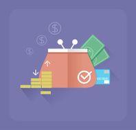 Economy flat concept