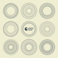 Guilloche vector elements N10