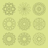 Guilloche vector elements N11