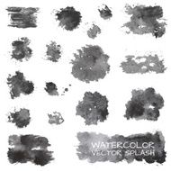 Watercolor vector splashes