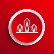Vector red circle icon Eps10 N29