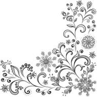 Floral contour background N2