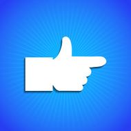 Vector icon on blue background Eps10 N25