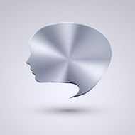 Vector full metal icon on blue background Eps10 N23