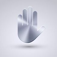 Vector full metal icon on blue background Eps10 N24